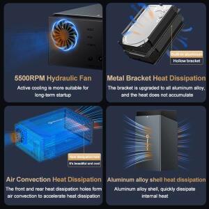 [보호보관용]Meetiger HDD 도킹 스테이션 SATA-USB 3.0 하드 드라이브 스테이션(4개의 RAID 모드 케이스 포