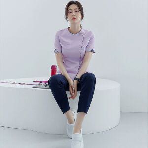 지퍼형 간호복 세트 애견미용사 실험복 유니폼 병원유니폼