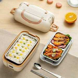 일본 전기보온도시락 충전식 스테인리스 온열 무선 가열 도시락통 휴대용 직장인