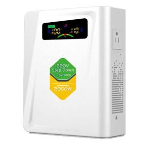 스텝다운 변압기 220v ~ 110v 전압 변환기 2000w 노이즈 없음 10가지 보호 기능 주스기 토스터기 초콜릿 기계 및 기타 유럽에서 사용되는 미국 가전제품에 적합