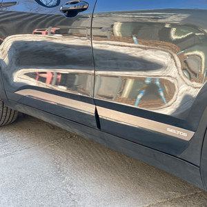 기아 더뉴 셀토스 튜닝 도어 사이드 가니쉬 상 하단 카본 메탈 몰딩 악세서리 용품