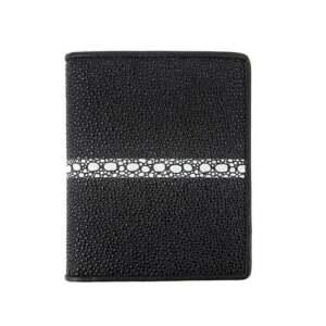 선물용으로도 좋은 남성용 블랙 중지갑 가오리지갑