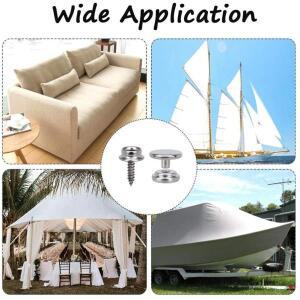 BHBD-고정 장치 키트 보트 커버 텐트 타포린 용 가 스테인레스 스틸 나사 스냅 버튼 교체 프레스 스터드 키