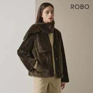 [로보][초특가]로보 가디건 무스탕+머플러