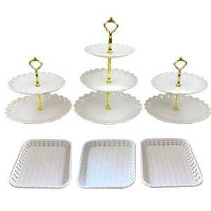 2단 3단 디저트 트레이 생일 파티 에프터눈티 케이크 스탠드