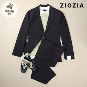 지오지아 남성 정장세트 차콜그레이 네추럴 스트레치 셋업 수트 상하의 출근룩 하객룩