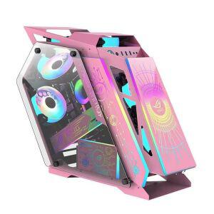 빅타워케이스 커스텀 컴퓨터 수냉쿨러 본체 케이스 어항 조명판 오픈형 데스크탑 타워