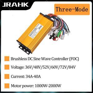 JRAHK 1000W 2000W BLDCD 전기 자전거 사인파 컨트롤러 FOC 36V 48V 52V 60V 72V 전기 스쿠터 컨트롤러 액