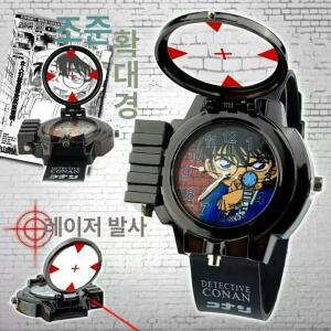 win 코난시계 레이저 명탐정 캐릭터 시계 마취총 굿즈