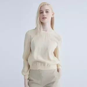 [신세계라이브쇼핑]나이스클랍 니트 브레이드 블라우스 N241MWB219