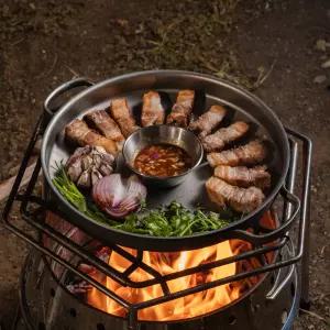 800도씨 티타늄 캠핑 그리들 30cm