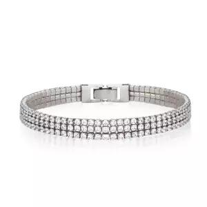 [엘르주얼리] 트리플 스톤 테니스 팔찌 ELBRBB103