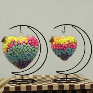 하트 종이학 유리병 소품 화병 학병 유리 오브제 장식 천마리 감성 선물 100일