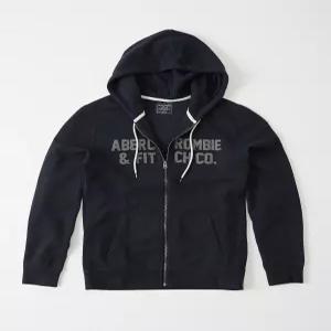 ABERCROMBIE 로고 그래픽 후드 쟈켓