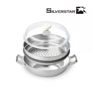 [Silverstar] 실버스타 OOH 316 통5중 무연마제 스텐찜솥 20cm