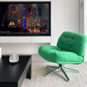 의자 초록의자 뒤블링에 회전암체어 그린 거실  오렌지 블랙 암체어 1인소파 패브릭 안락의자