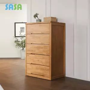 시에라 고무나무원목 900 5단 서랍장