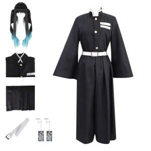 남성 무이치로 코스프레 의상 토키토우 유니폼 기모노스와 가발 풀세트 할로윈