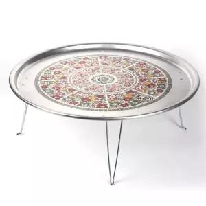 레트로 양은 밥상 찻상 66CM 다과용 식탁 캠핑 다과상 술상 (WFJWPG9)