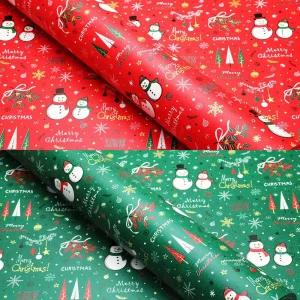 크리스마스 선물포장 종이 포장지 NEW눈사람 2칼라/교회/답례품/선물포장/어린이집/유치원/행사/학