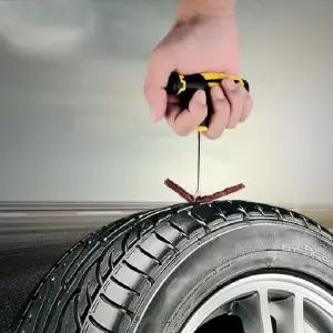 타이어 펑크 수리 키트/고무씰/빵구/지렁이/펑크씰/자동차/송곳/빵꾸씰/셀프/공구/킷/차량/씰/타이어씰/펑