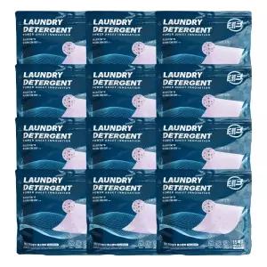 테크 한장빨래 효소캡처 15매입 12개 라벤더향 드럼일반겸용 시트 세제