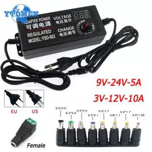 직류전원장치 전원 어댑터 AC-DC 3V-12V 10A 9V-24V 5A 장치 디스플레이 화면