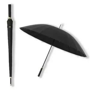 튼튼한 원터치 자동 대형 큰 장 우산 블랙