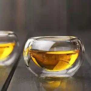 이중 내열 유리 카페 찻잔 유리잔 홍차잔 찻잔세트 6P 이중유리잔 카페잔 차잔 예쁜찻잔 전통찻잔세트