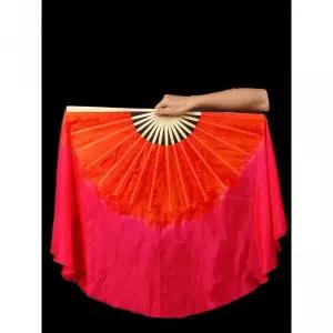 레드 너슬부채 무용 부채춤 고전 우아한 연습 무대
