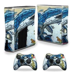 마이티스킨 스킨, X-Box Xbox 콘솔과 360 제거, 변경 로보 쉽게 보호, - 적용, 커버 S 비닐 가능 | 독특한 샤크 호환 스타일 미국산 데칼 내구성,