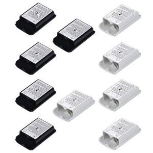 Xbox360 무선 컨트롤러용 배터리 팩 커버 10개, 교체용 쉘 케이스(블랙 5x, 화이트 5x)