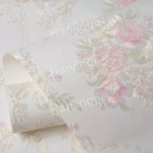 꽃무늬 벽지 욕실 벽 스타일의 입체 3D 시트지 거실 접착 TV 목가적 유럽 천장 장식 자기