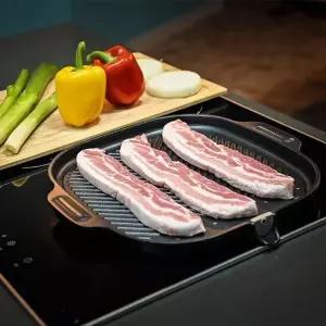 유피트 IH 와이드 인덕션 고기불판 GWM 해피콜 양면프라이팬