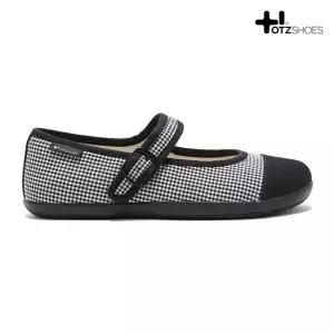 오찌 툴레아 체크 메리제인 블랙