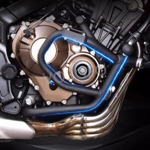 오토바이 엔진 보호 가드 크래시 바 스프링 버퍼 레이싱 스타일 범퍼는 혼다 CB650R E-클러치 2024 R에 적