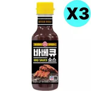 오뚜기 바베큐 BBQ 스테이크 소스 3개 허브 훈연 불맛