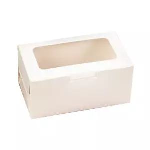 선물포장 상자 투명창 단상자 답례품 포장박스 2구 흰색