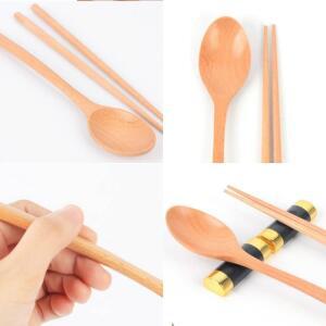 나무 도시락 비치수저 수저세트 숟가락 스시젓가락 식기 우드 원목 일본젓가락 일식젓가락