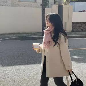 로아든 핸드메이드 하프코트 / 누빔안감코트