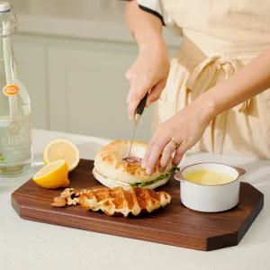 리튠우드 나무도마 월넛 팔각원목도마 국내제작 핸드메이드 디자인 플레이팅 북미산