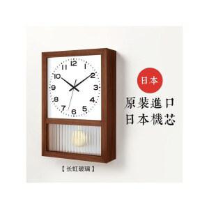 레트로 원목 벽시계 괘종시계 12 빈티지 투명 유리 인지