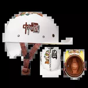 바이크 오토바이 반모헬맷 빈티지 스타일 DOT 인증 크루저 스쿠터 헬멧 캡탈착식 내부 라이너 포함 패턴