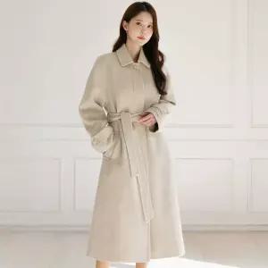 [시크라인] 세로니안 패딩안감 핸드메이드 울 코트 겨울 아우터 롱코트 루즈핏 울90 고퀄리티 오피스룩 하객룩