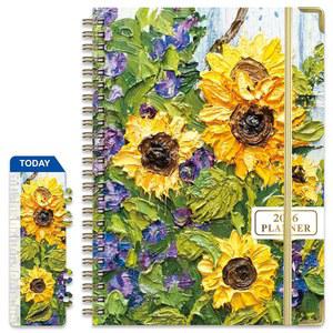 DoReFaSol 2026 학사 플래너, 및 월간 계획서 캘린더 플래너 1월부터 12월까지 A5, 탭이 있는 하드커버 교사 학생 계획 의제서, A5(6.3인치 x 8.4인치), 교사를 위한 학교 조직자(해바라기)