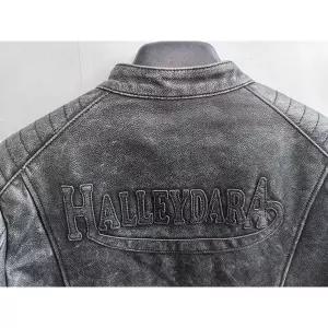 라비토 할리데이비슨 가죽 자켓 오토바이 바이크 빈티지 소가죽 남성용 자수 코트