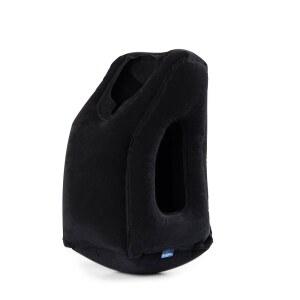 브룩스톤 인플레이터블 베개 - 휴대용 인플레이터형 앞걸이 여행용 목 가벼운 멀티 포지션 지지대, 블랙