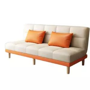 2인 쇼파 침대형 더블 접이식 소파베드 화이트 침대겸쇼파 1.5m 오렌지