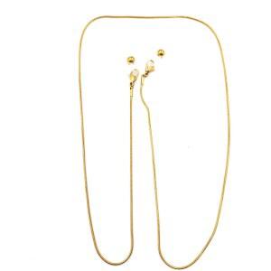 Vaturelyric 패션 안경 체인 18K 금 도금 스테인리스 스틸 - 독서용 조절 가능한 스트랩, 선글라스 및 처방