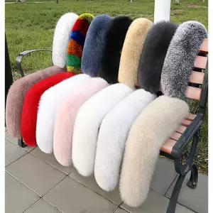 리얼 천연 목도리 실버 패딩 폭스 모자털 교체 퍼리폼